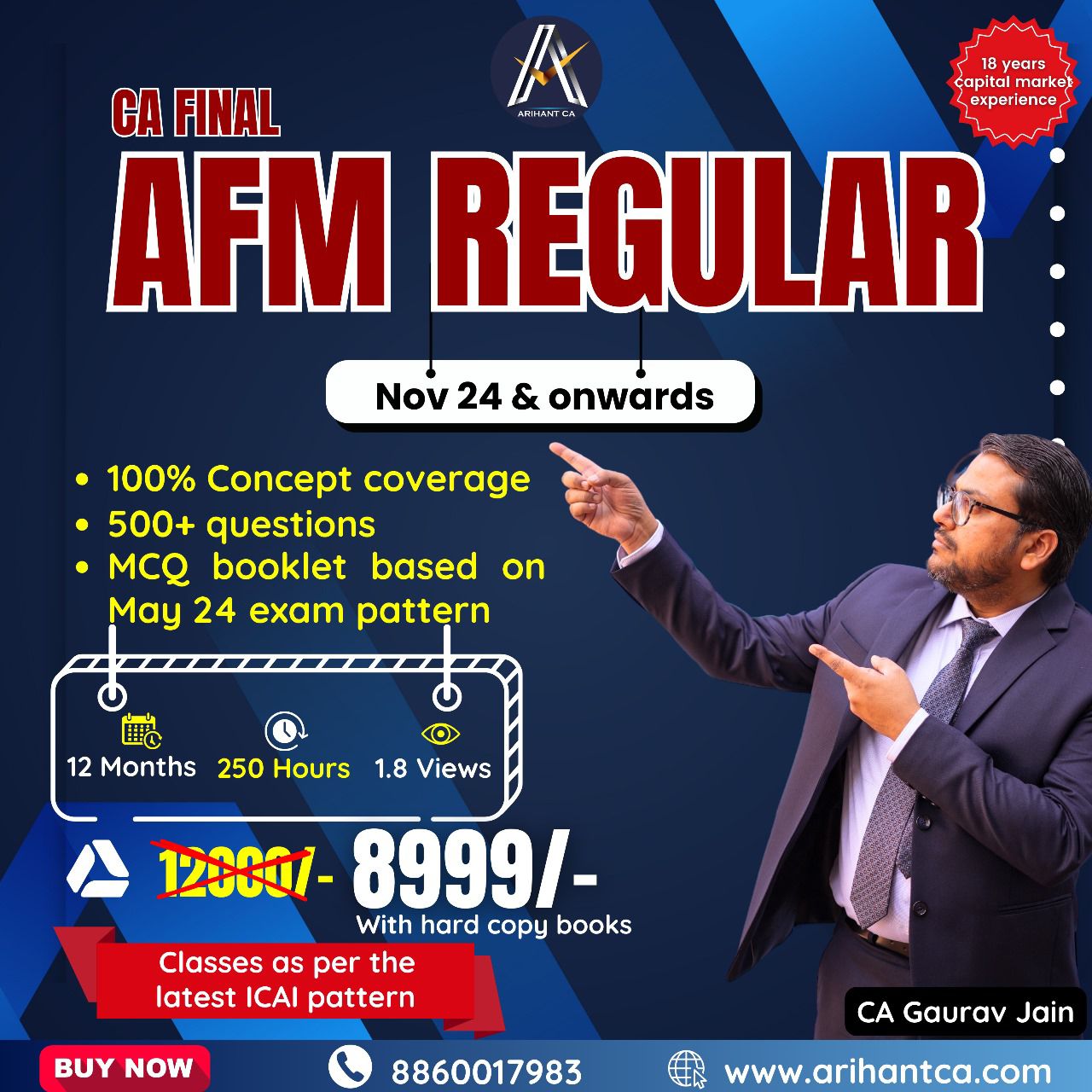 CA Final AFM Regular Batch New Course New Recording May Nov 2025 By CA