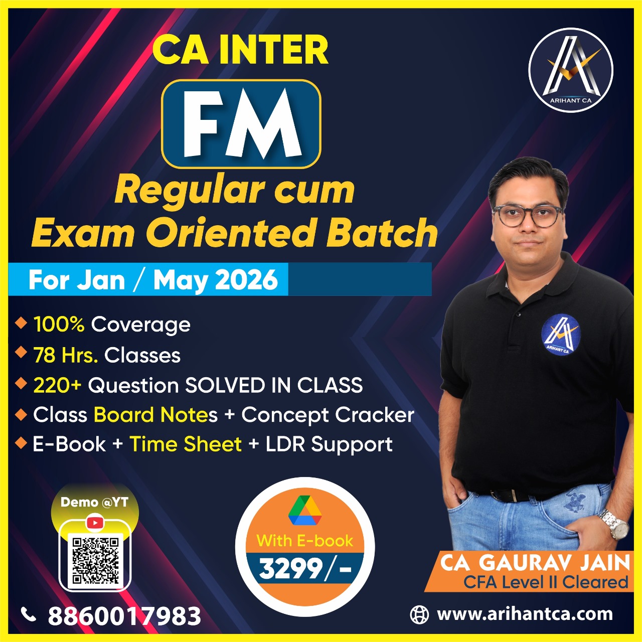 CA Inter FM Regular Cum Exam Oriented for Jan/May 2026 Google Drive with E-book By CA Gaurav Jain
